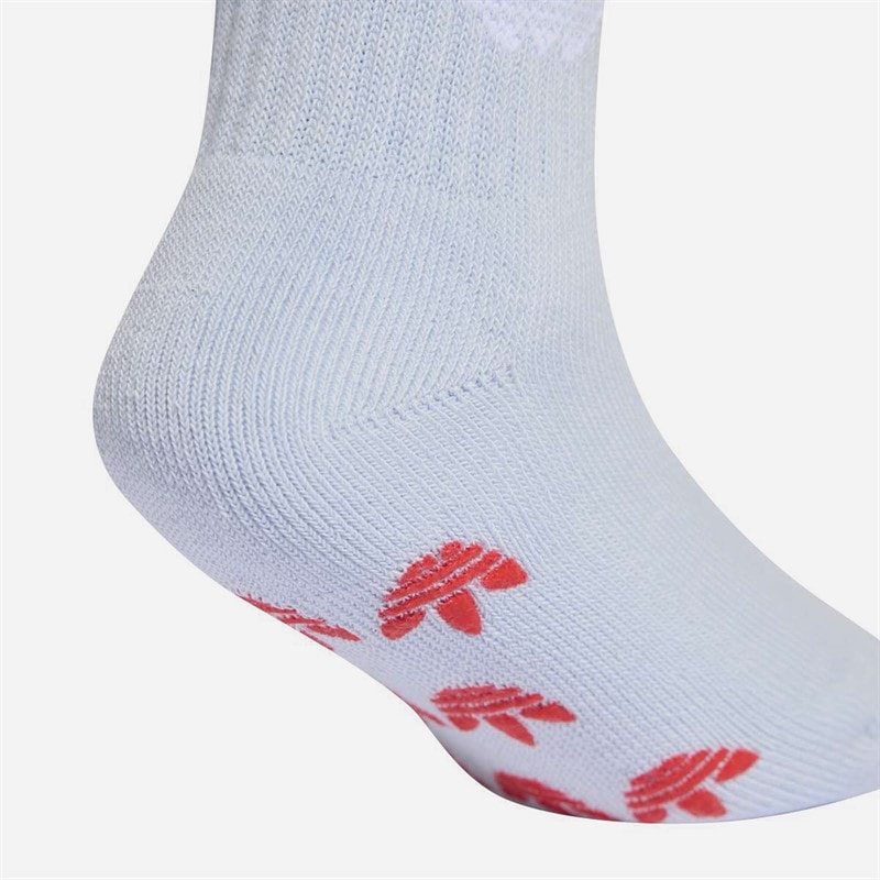 Kids Trefoil Two Pack Crew Socks Crystal Sky/White - Image 4