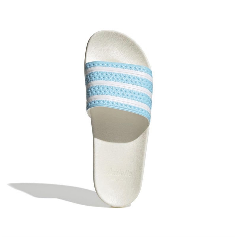 Mens Adilette Slides Bliss Blue/Footwear White/Off White - Image 4