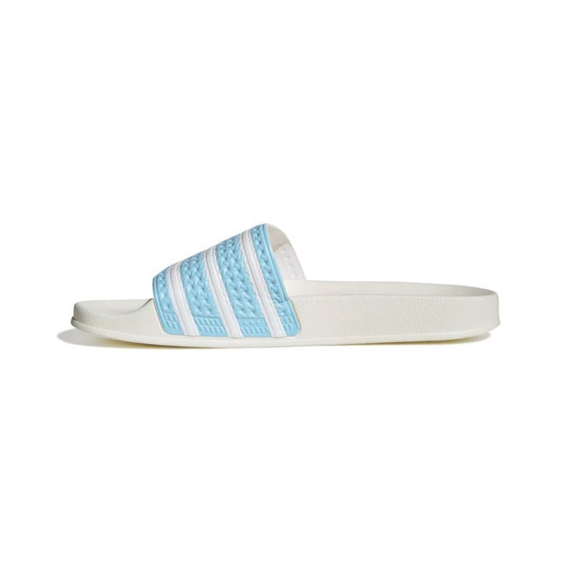 Mens Adilette Slides Bliss Blue/Footwear White/Off White - Image 5