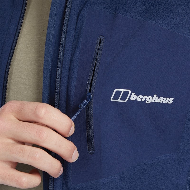 Mens Tathwell Hooded Fleece Jacket Dusk - Image 3