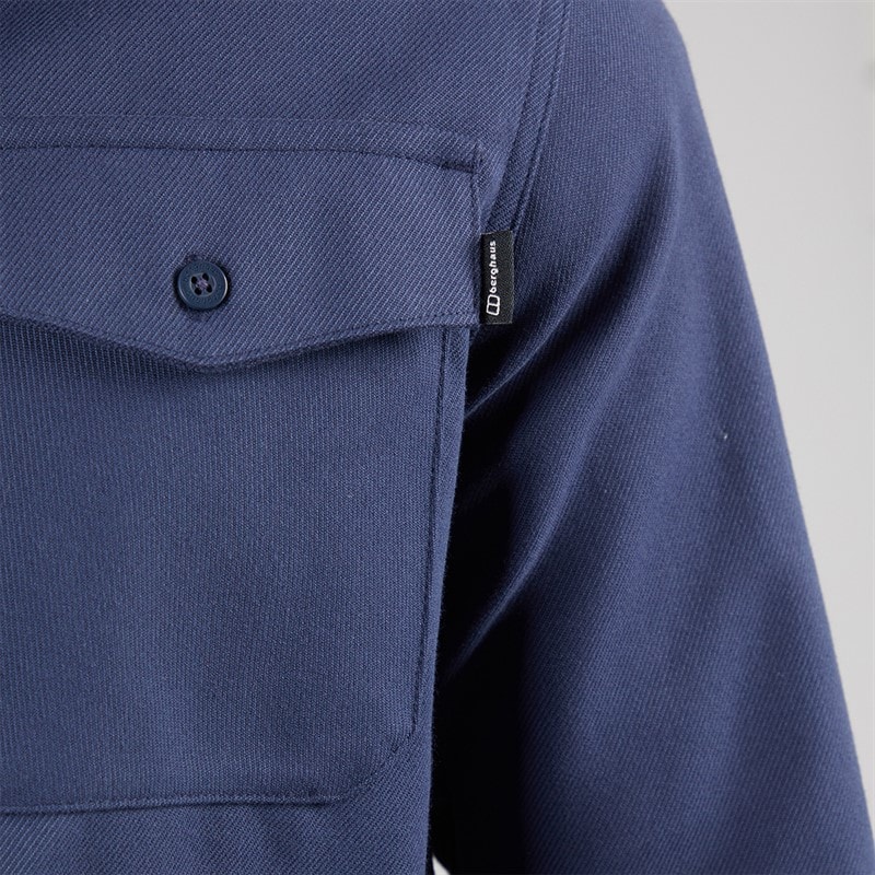 Mens Snarford Overshirt Dark Blue/Dark Blue - Image 3