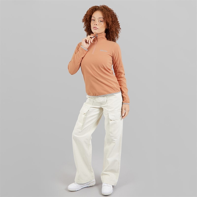 Womens Cawkwell Half Zip Fleece Jacket Natural - Image 4