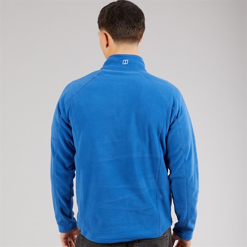 Mens Bigby Half Zip Fleece Jacket Blue - Image 2