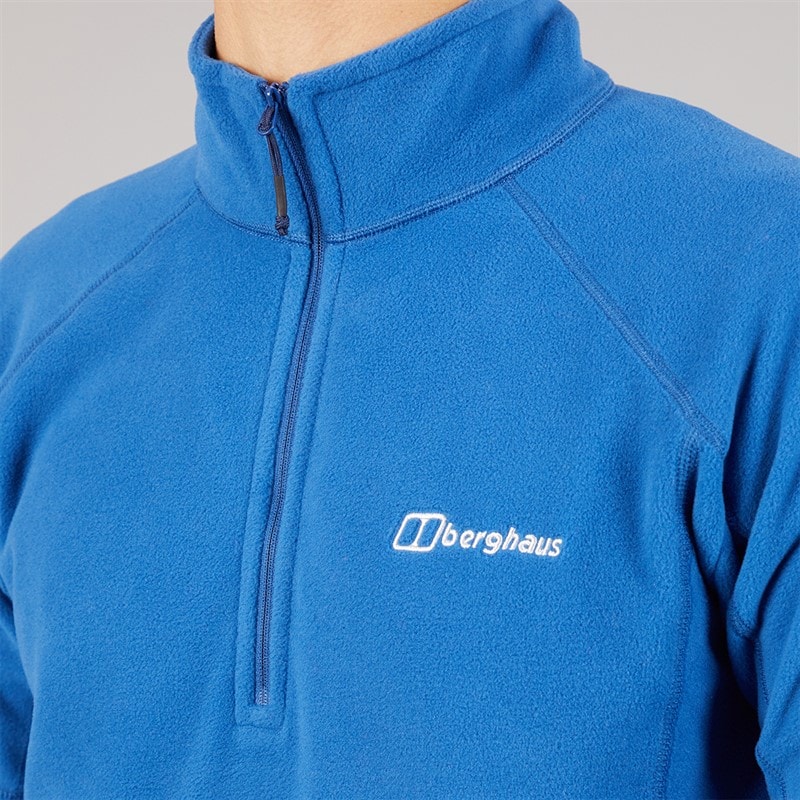 Mens Bigby Half Zip Fleece Jacket Blue - Image 3