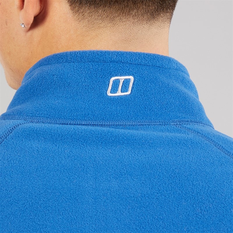 Mens Bigby Half Zip Fleece Jacket Blue - Image 5