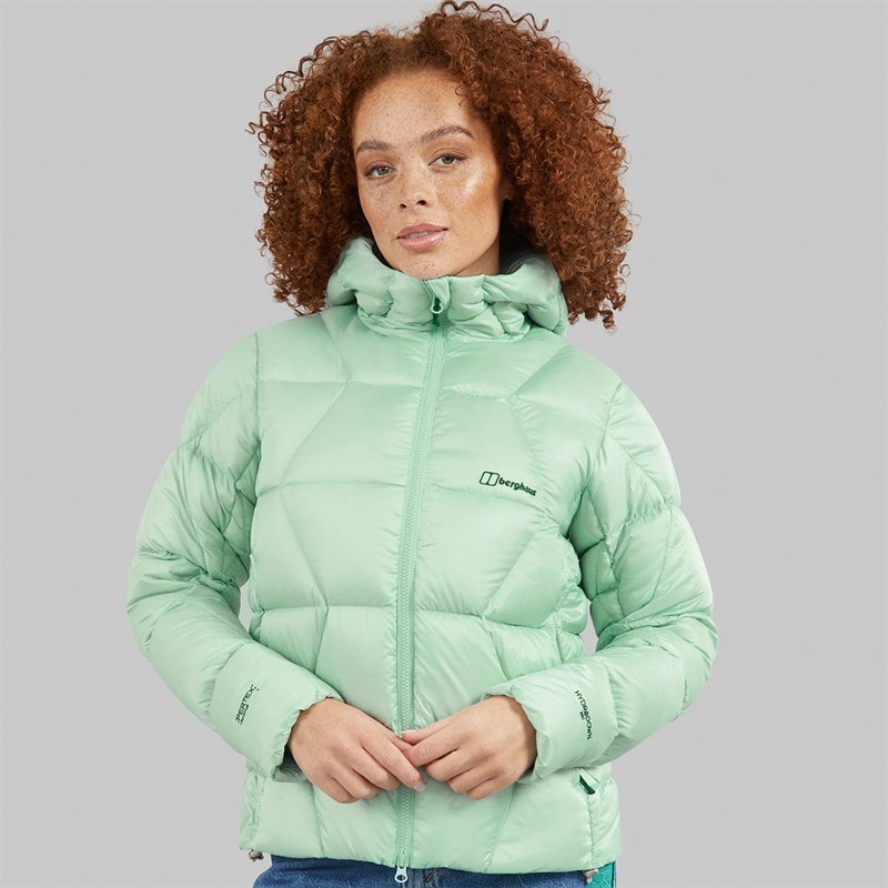 Womens Explorer Hydrodown Insulated Jacket Light Green - Image 3