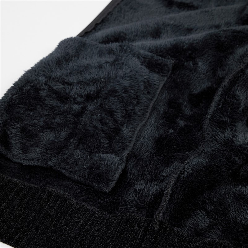 Mens Stampton Chenille Zip Jumper Black - Image 4