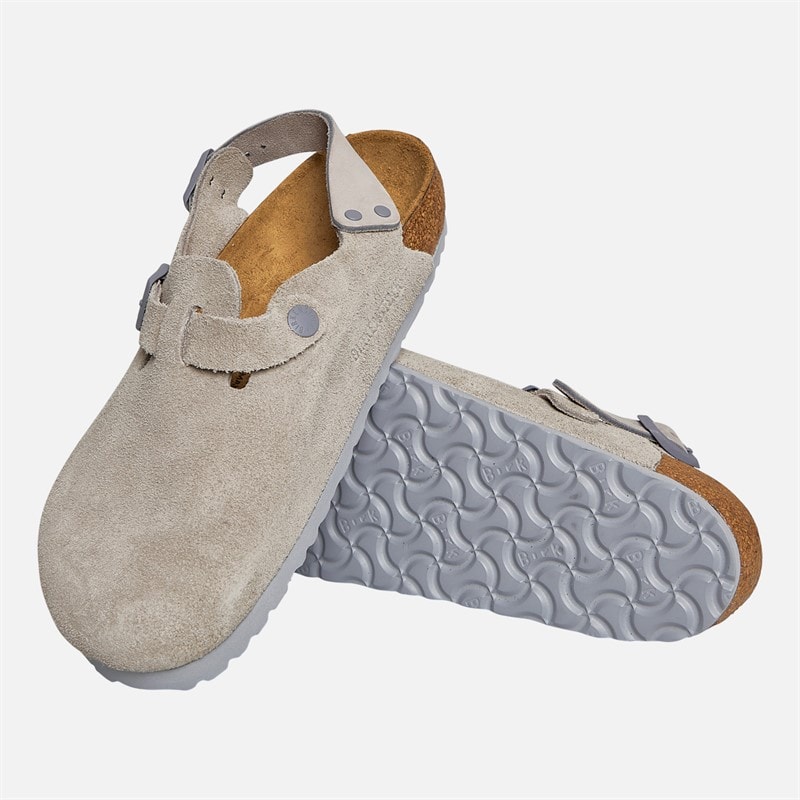 Tokio Ankle Strap Clogs Stone Coin - Image 4