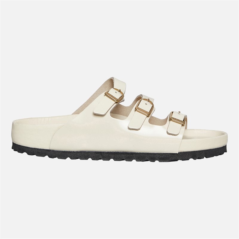 Birkenstock Womens Florida Triple Strap Sandals Ecru