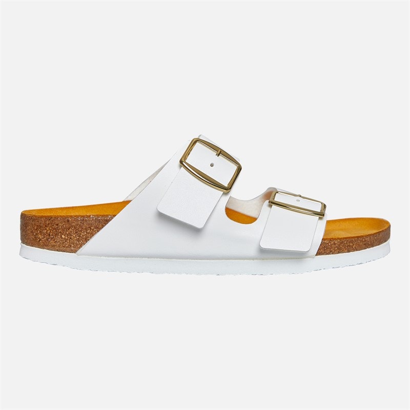 Womens Arizona Dual Strap Sandals White - Image 1