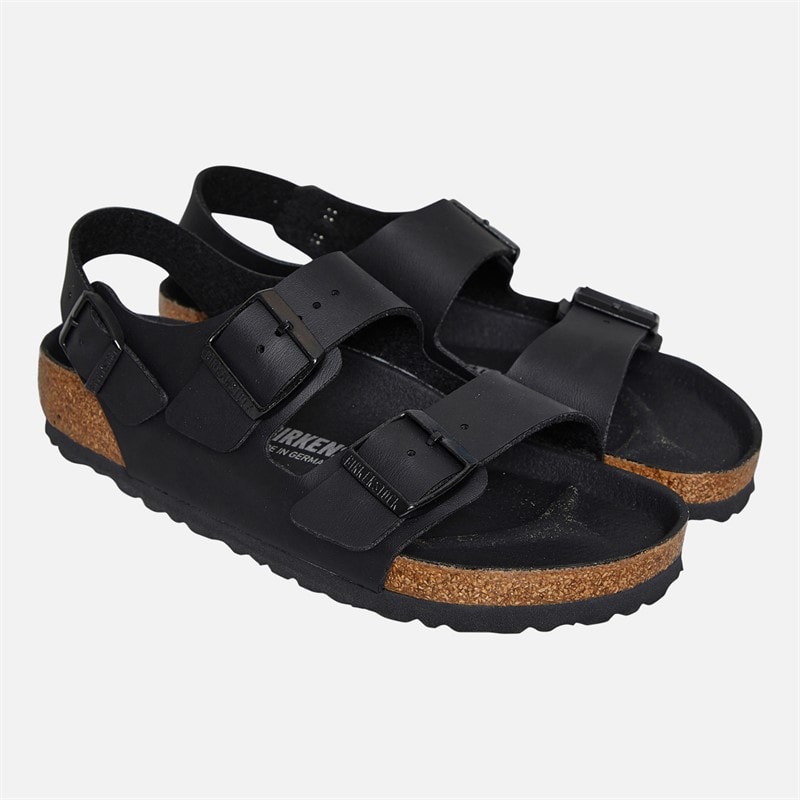 Womens Milano Ankle Strap Sandals Triple Black - Image 2
