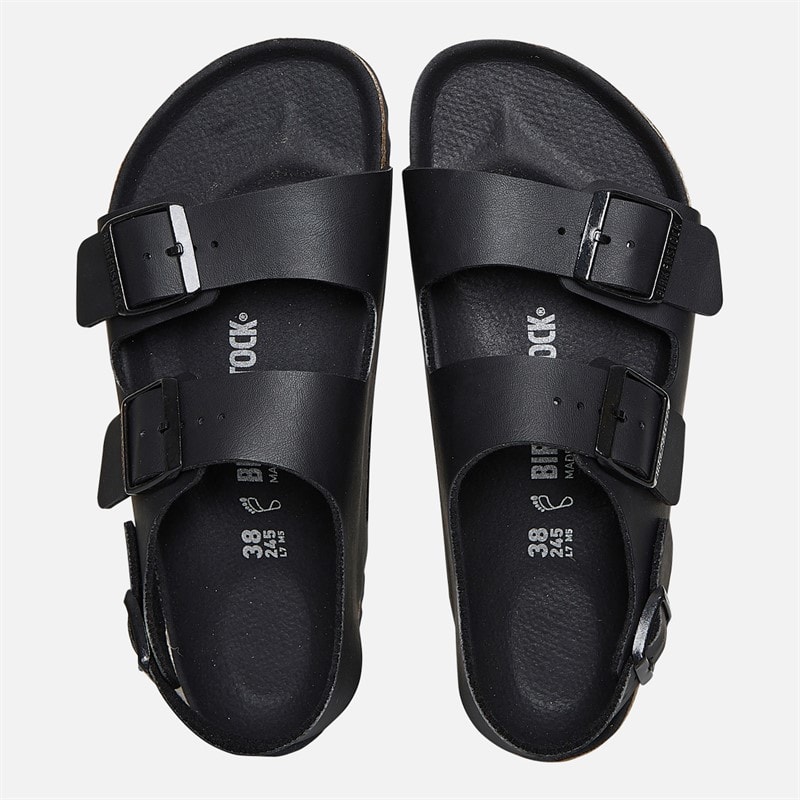 Womens Milano Ankle Strap Sandals Triple Black - Image 3