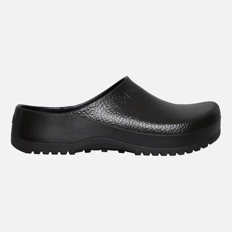 Super Birki PU Fur Lined Clogs Black - Image 1