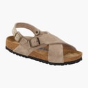 Womens Tulum Cross Strap Sandals Taupe