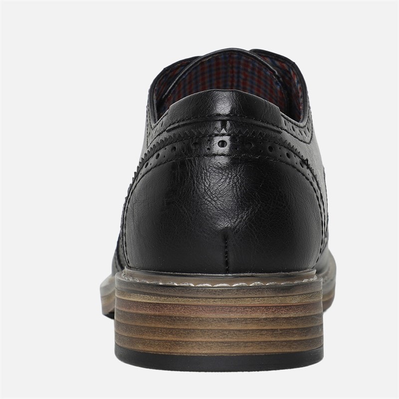 Mens Triumph II Brogue Shoes Black - Image 4