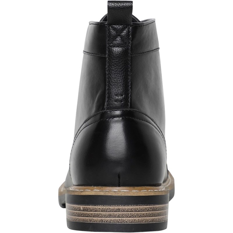 Mens Tram Toe Cap Boots Black - Image 3