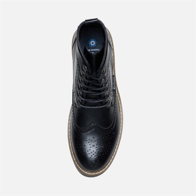 Mens Templeton Brogue Boots Black - Image 3