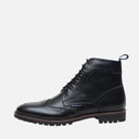 Mens Duke Leather Brogue Boots Black