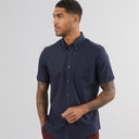 Mens Short Sleeve Oxford Shirt Dark Navy