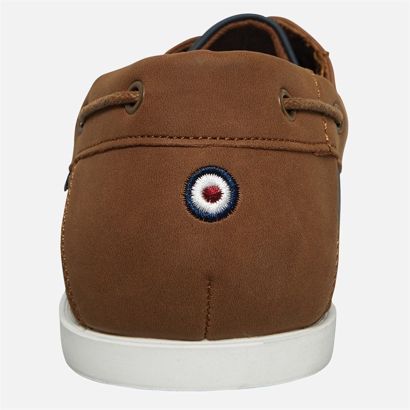 Mens Oceanic Deck Shoes Navy/Tan - Image 4