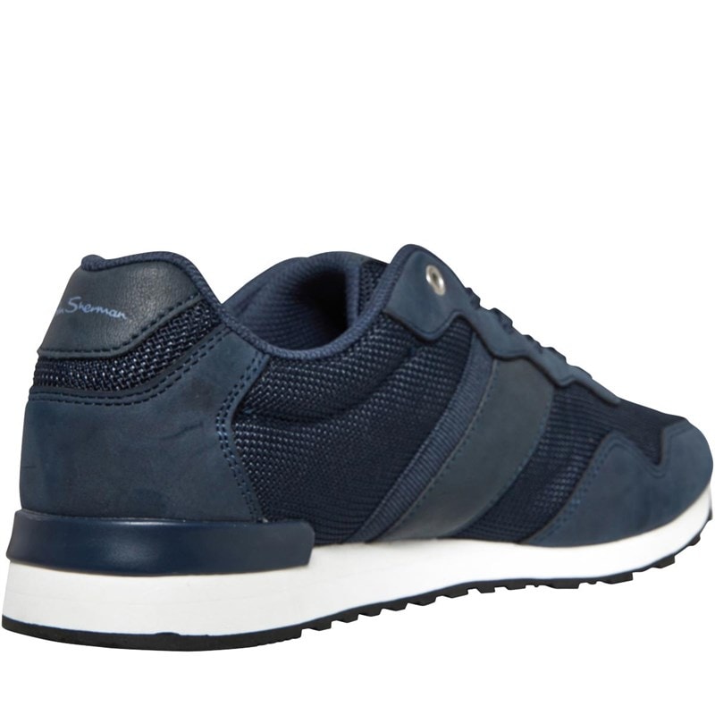 Mens Owen Retro Run Trainers Navy - Image 5