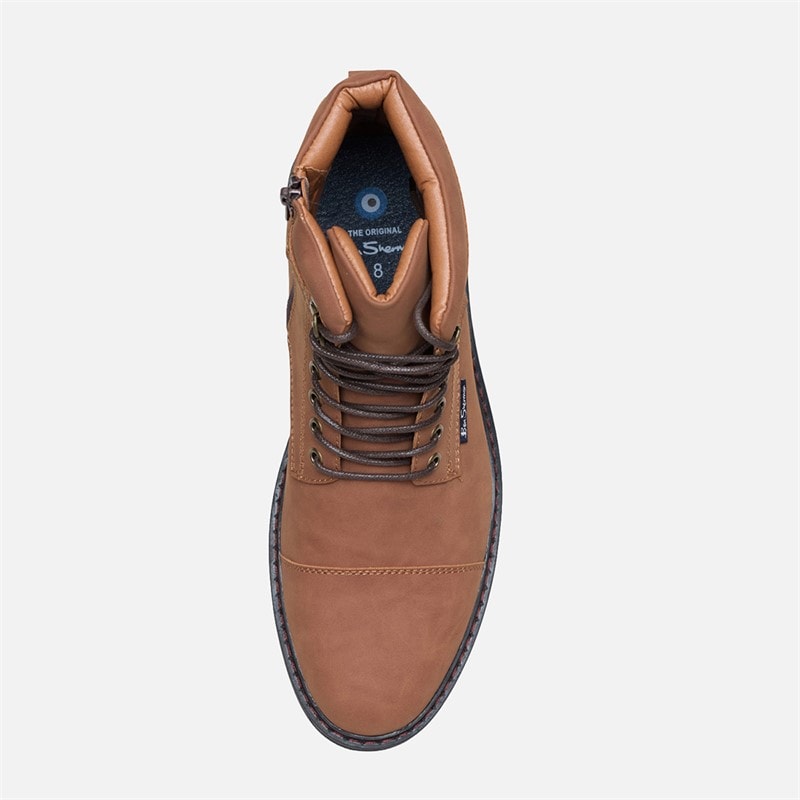 Mens Bonneville Brogue Boots Caramel - Image 3