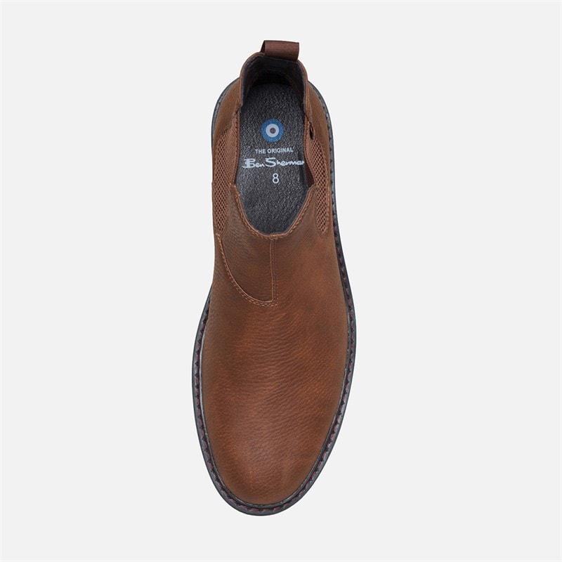 Mens Vincent Chelsea Boots Tan - Image 3