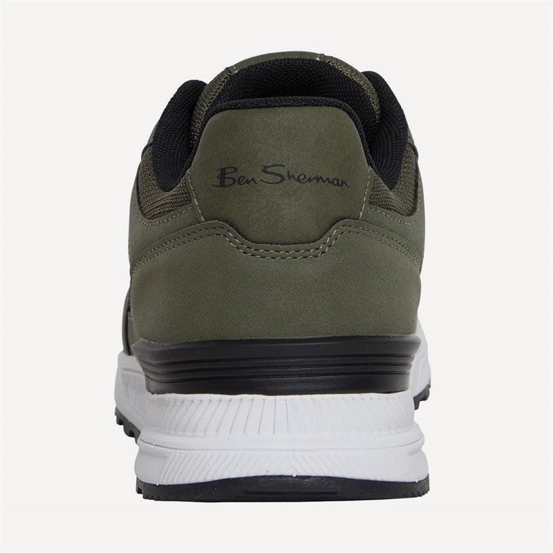 Mens Fowler Trainers Khaki/Black - Image 3