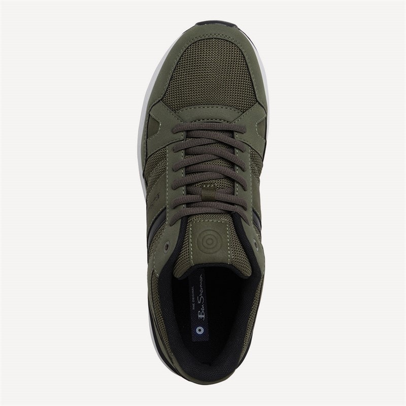 Mens Fowler Trainers Khaki/Black - Image 4