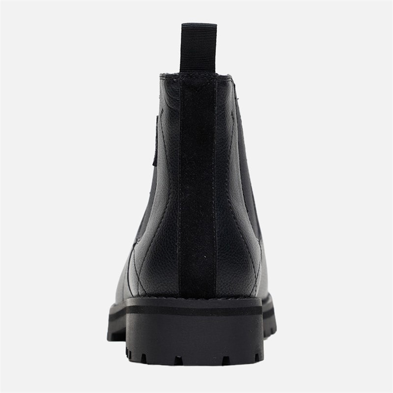 Mens Chesterley Chelsea Boots Black Grain/Black Sole - Image 4