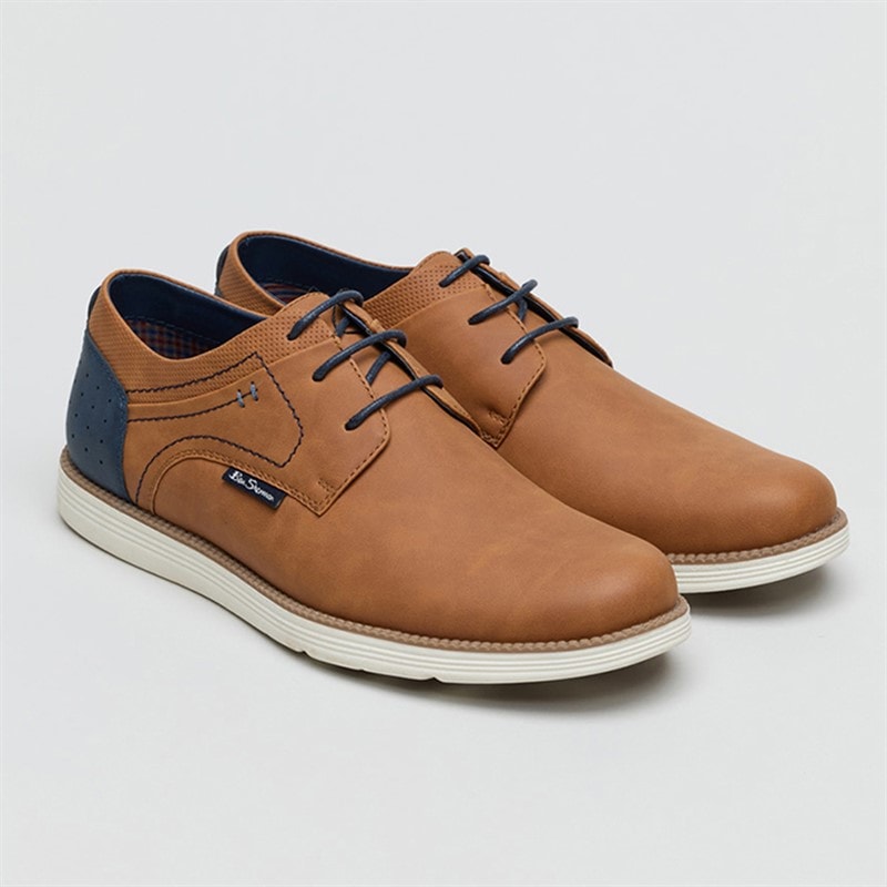 Mens Havana Shoes Tan/Navy - Image 2