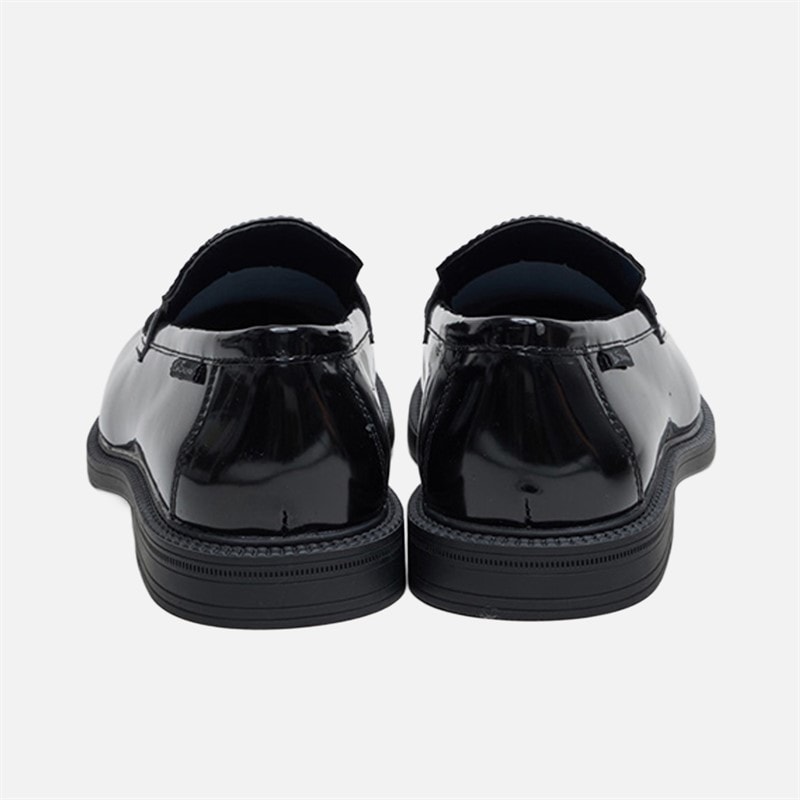 Mens Chancery Loafers Black Shine - Image 4
