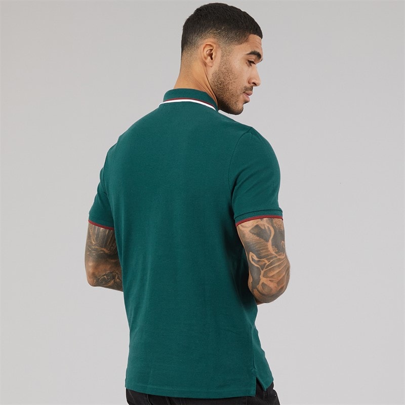 Mens Twin Tipped Polo Shirt Jade - Image 2