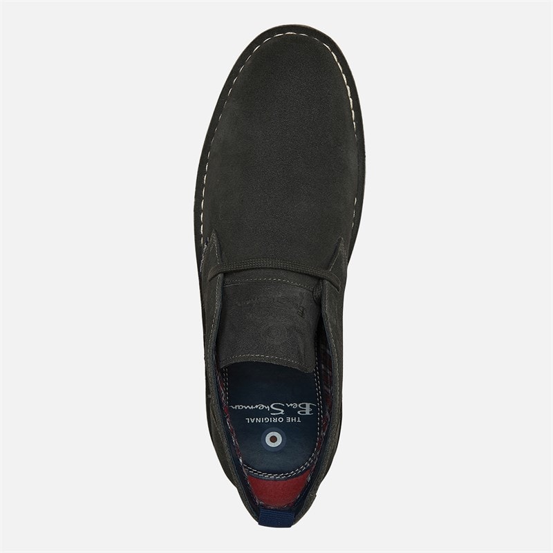 Mens Hemmings Suede Chukka Boots Grey Suede - Image 4