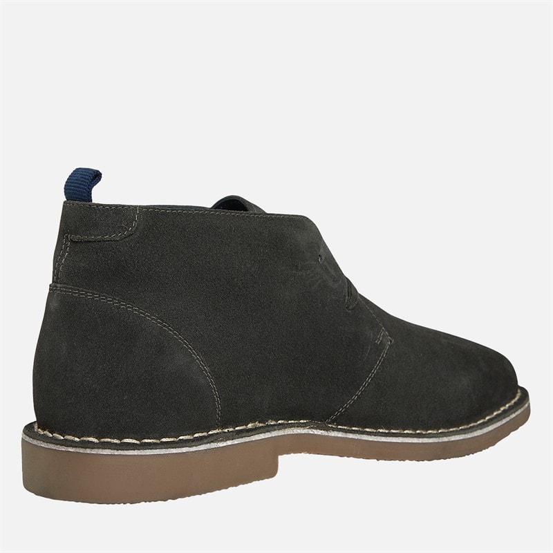 Mens Hemmings Suede Chukka Boots Grey Suede - Image 5