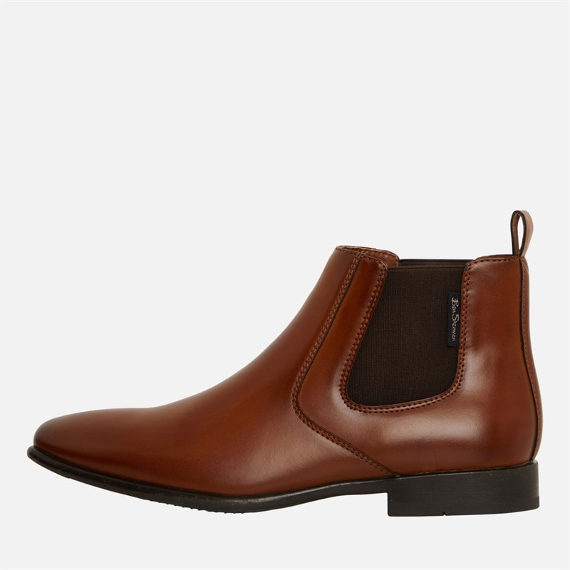 Mens Durham Chelsea Boots Tan Burnish - Image 1