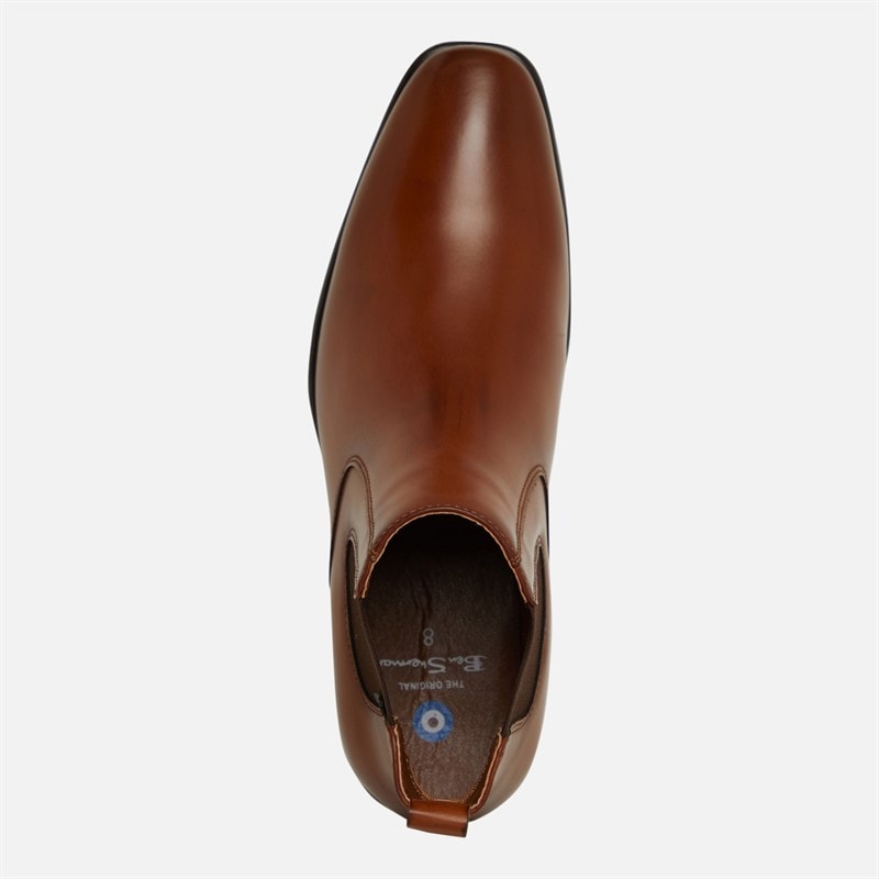 Mens Durham Chelsea Boots Tan Burnish - Image 4