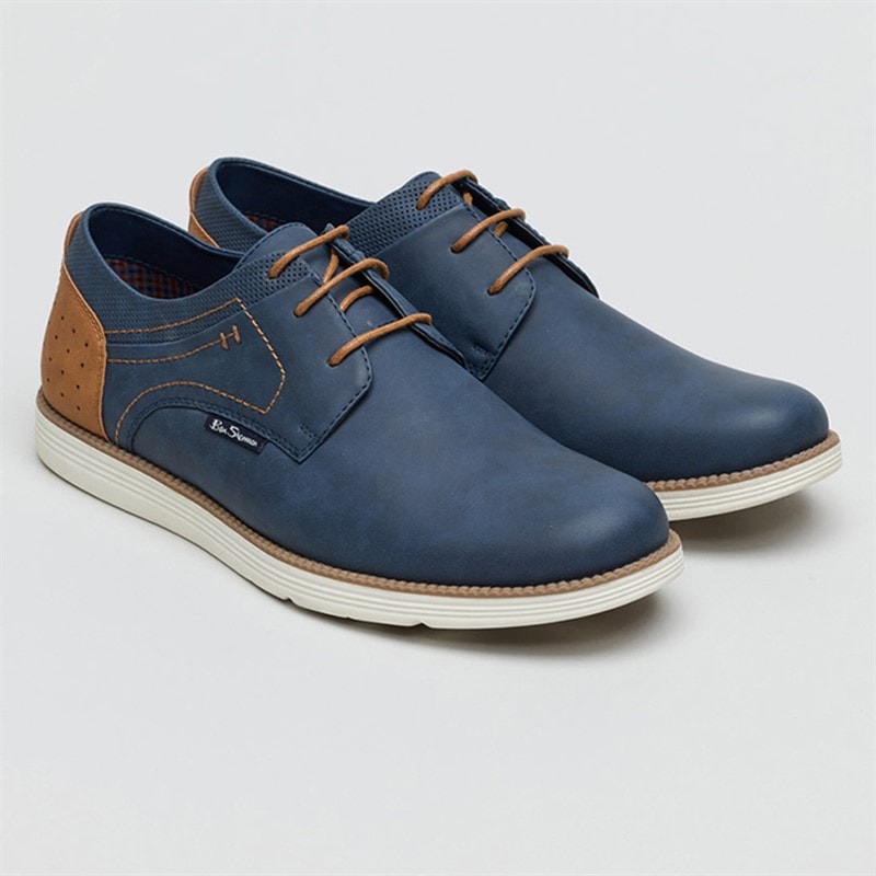 Mens Havana Shoes Navy/Tan - Image 2