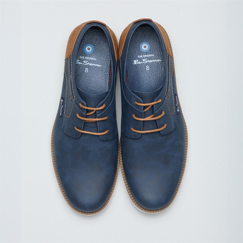 Mens Havana Shoes Navy/Tan - Image 3