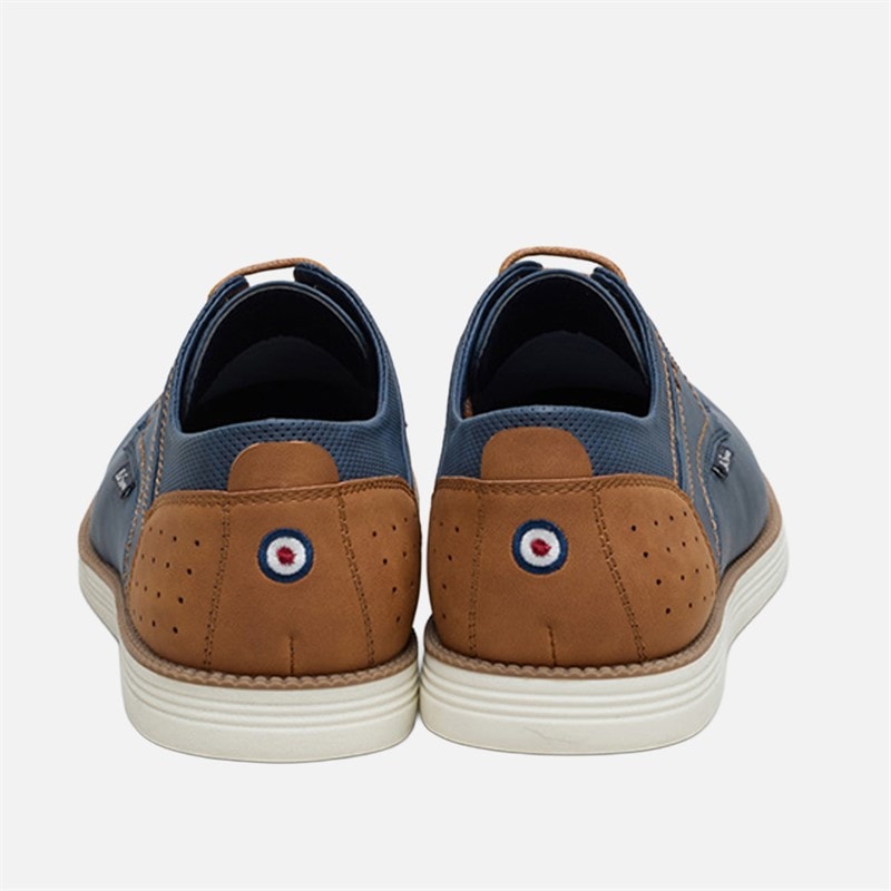 Mens Havana Shoes Navy/Tan - Image 4