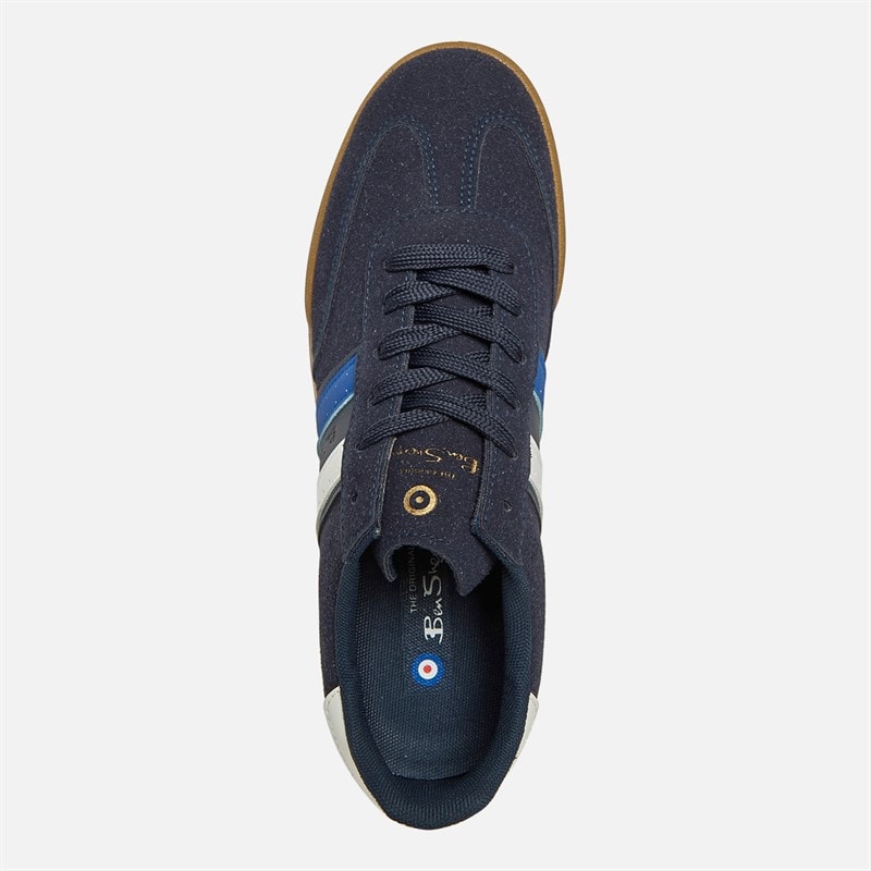 Mens Sokka Stripe Trainers Navy/White/Blue - Image 4