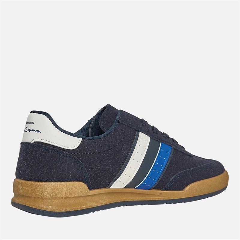 Mens Sokka Stripe Trainers Navy/White/Blue - Image 5