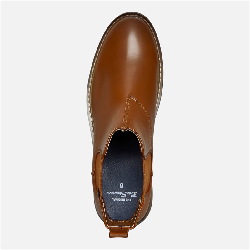 Mens Tribute Chelsea Boots New Tan Burnish - Image 4
