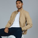 Mens Signature Harrington Jacket Sand