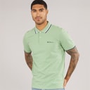 Mens Twin Tipped Polo Shirt Grass Green