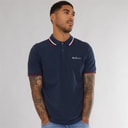 Mens Twin Tipped Polo Shirt Dark Navy