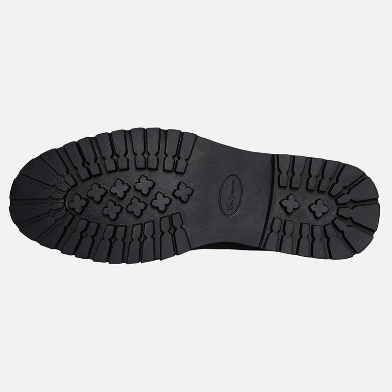 Mens Chesterley Derby Shoes Black Grainy PU - Image 5