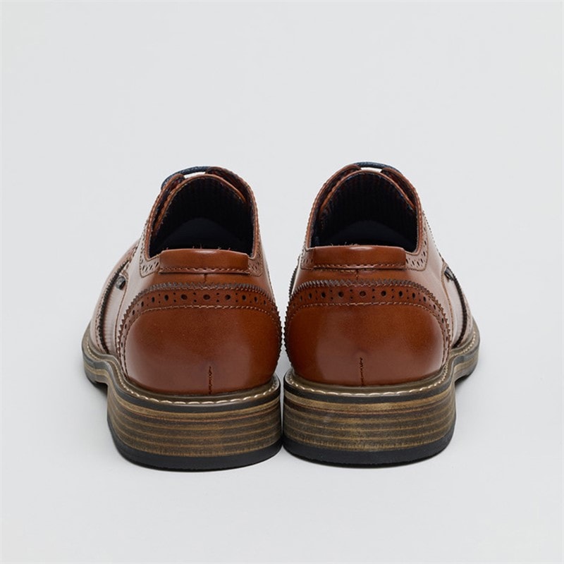 Mens Triumph II Brogue Shoes Burnished Tan - Image 4