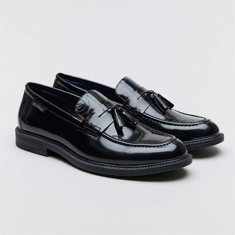 Mens Chancery Tassle Loafers Black - Image 2
