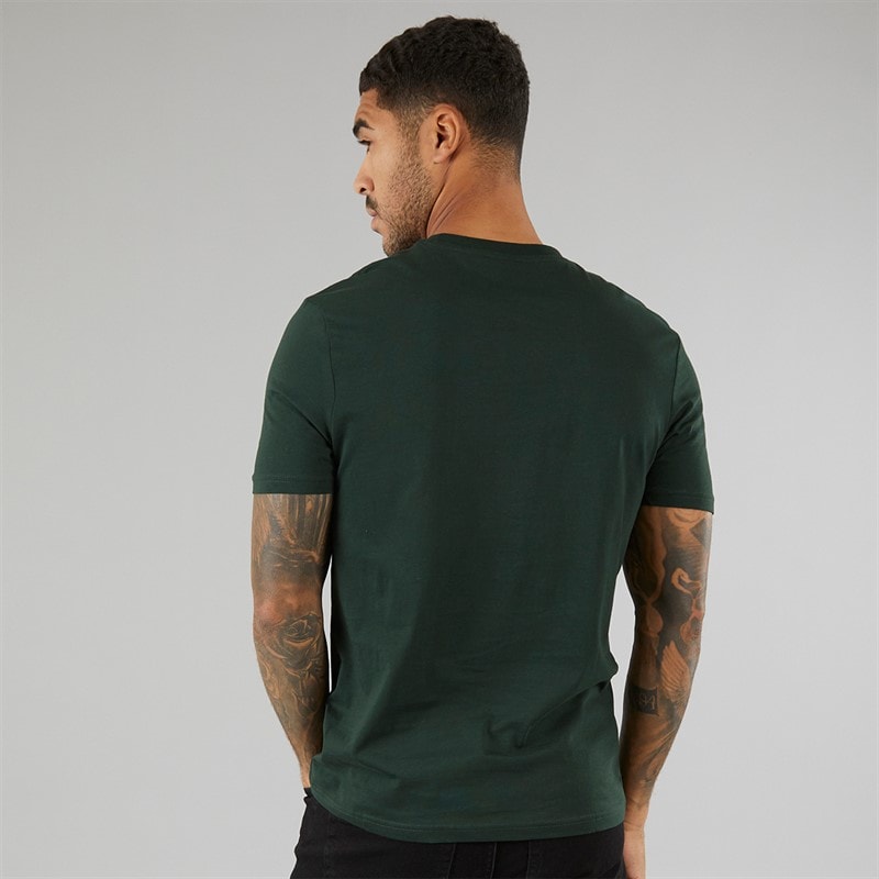 Mens Seasonal Stripe T-Shirt Dark Green - Image 2